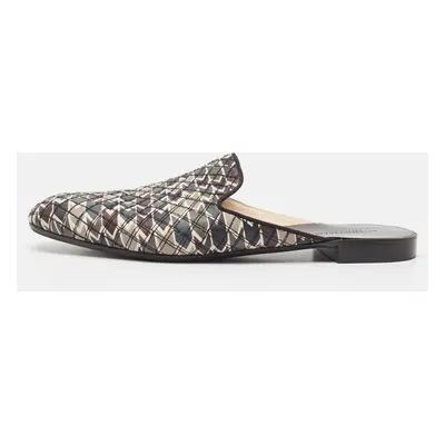 Bottega Veneta Multicolor Intrecciato Leather Mules Size