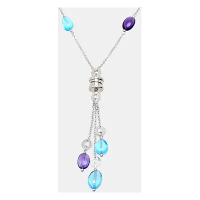 Bvlgari B.Zero1 18K White Gold Topaz & Amethys Necklace