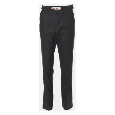 Marni Charcoal Grey Wool Tapered Leg Pants