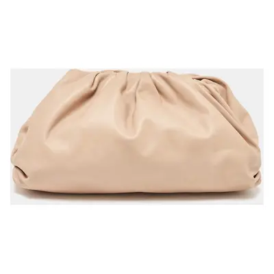 Bottega Veneta Beige Leather Classic Pouch Clutch