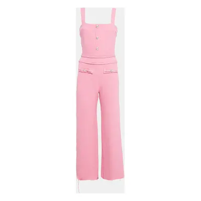 Maje Pink Tweed Shoulder Strap Jumpsuit