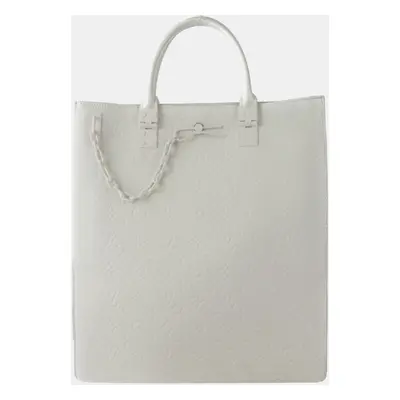 Louis Vuitton White Monogram Taurillon Leather Sac Plat Tote Bag