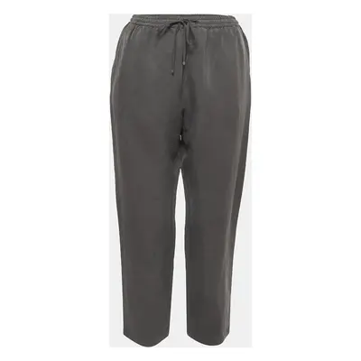 Weekend Max Mara Grey Silk Blend Drawstring Pants