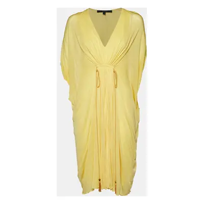 Gucci Yellow Jersey V-Neck Kaftan Dress