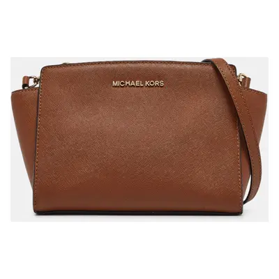 MICHAEL Michael Kors Brown Leather Small Selma Crossbody Bag