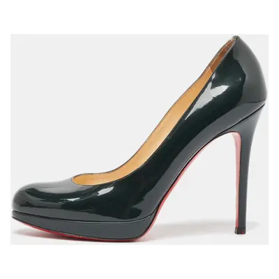 Christian Louboutin Green Patent Leather Simple Pumps Size 37.5