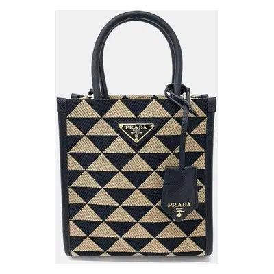 Prada Symbol Jacquard Mini Tote Bag