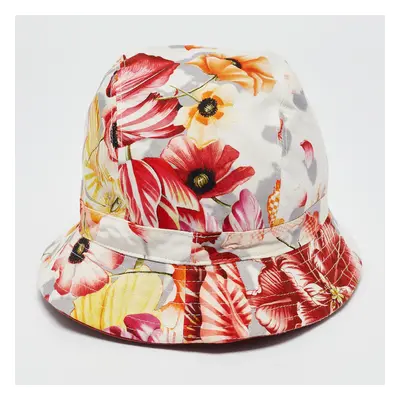 Salvatore Ferragamo Multicolor Floral Print Cotton Bucket Hat Size