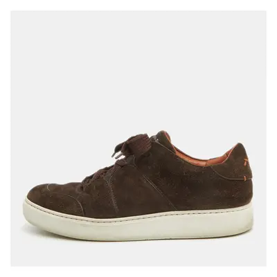 Ermenegildo Zegna Brown Suede Trainer Sneakers Size