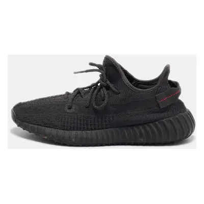 Yeezy x Adidas Black Knit Fabric Boost V2 Static Black Non-Reflective Sneakers Size