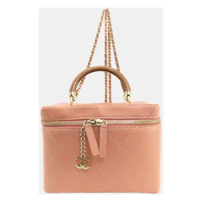 Chanel Pink Knock On Wood Vanity Case