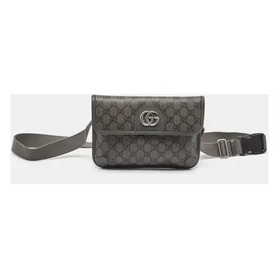 Gucci Grey GG Supreme Canvas Ophidia Belt Bag