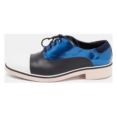 Nicholas Kirkwood Tricolor Leather and Mesh Lace Up Oxfords Size