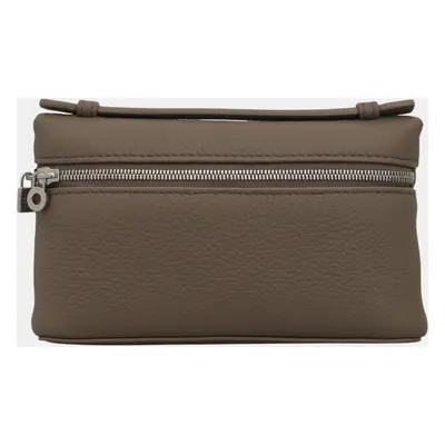 Loro Piana Warm Mastic Calfskin Leather Extra Pocket Mini Pouch Bag