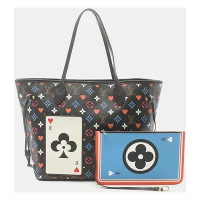 Louis Vuitton Black Multicolor Monogram Coated Canvas Game On Neverfull MM Tote Bag