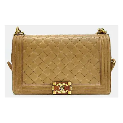 Chanel Beige Boy New medium Crossbody bag