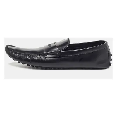 Louis Vuitton Black Leather Penny Loafers Size