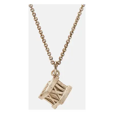 Tiffany & Co. Atlas Cube Sterling Silver Pendant Necklace