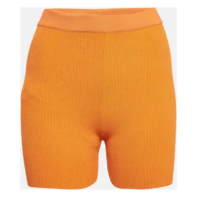 Jacquemus Orange Rib Knit Le Short Arancia Biker Shorts