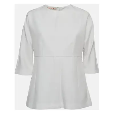 Marni White Peplum Top