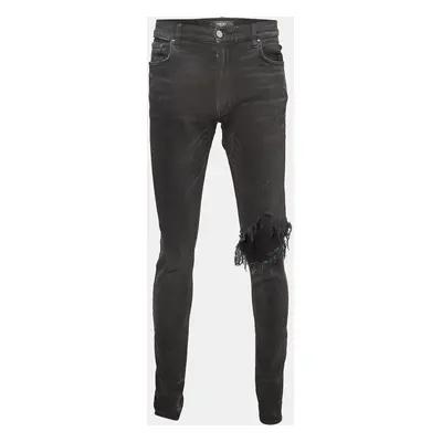 Amiri Black Washed & Distressed Denim Jeans Waist 34"