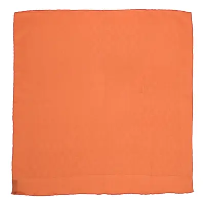 Hermès Orange Faconnee Grand H Silk Pocket Square