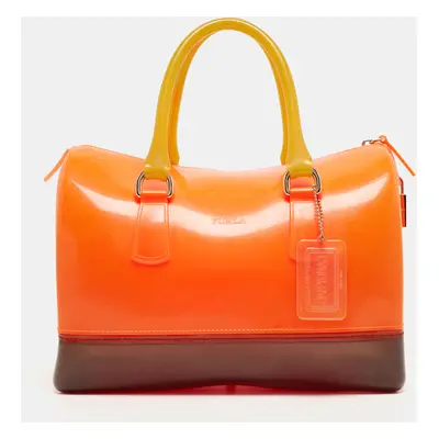 Furla Tri Color Rubber Candy Satchel