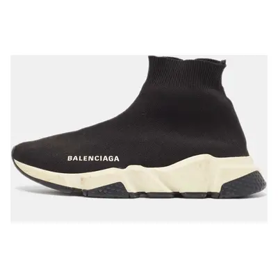 Balenciaga Black Knit Fabric Speed Trainer Sneakers Size