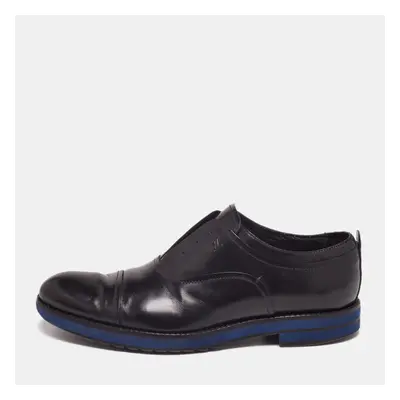 Louis Vuitton Black Leather Cap Toe Lace Up Derby Size 42.5