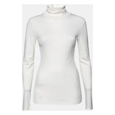 Splendid Off White Cotton Knit Turtle Neck Top