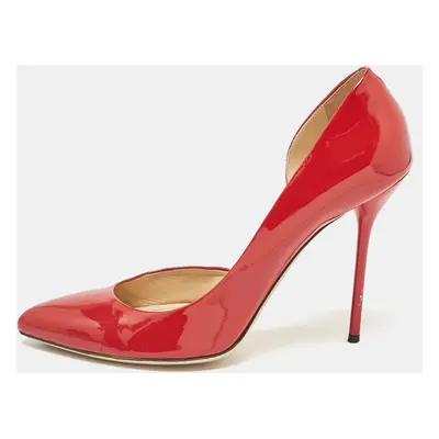 Gucci Red Patent Leather Pointed Toe D'orsay Pumps Size