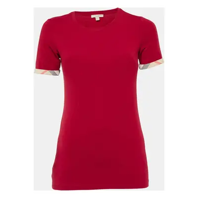 Burberry Brit Red Jersey Crew Neck T-Shirt