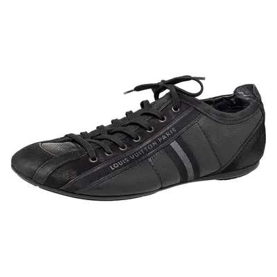 Louis Vuitton Black Nubuck And Leather Cosmos Low Top Sneakers Size 43.5