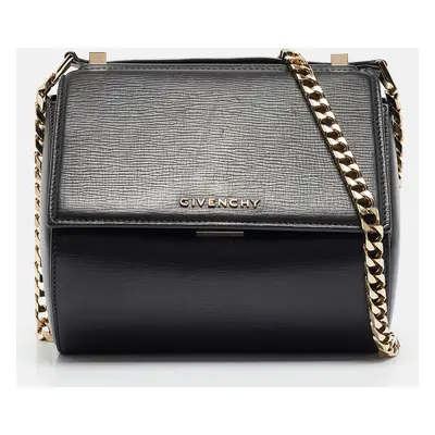 Givenchy Black Leather Mini Pandora Box Crossbody Bag