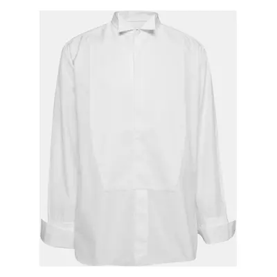 Ermenegildo Zegna White Pique Bib Cotton Tuxedo Shirt 4XL