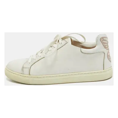 Sophia Webster White Leather Bibi Butterfly Sneakers Size