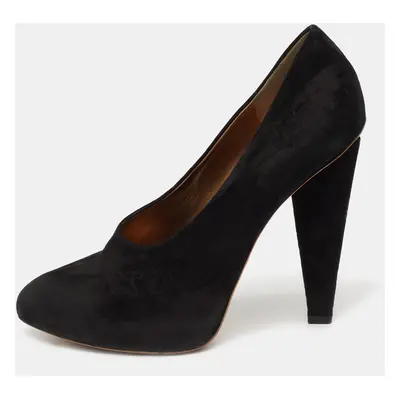 Dolce & Gabbana Black Suede Platform Pumps Size