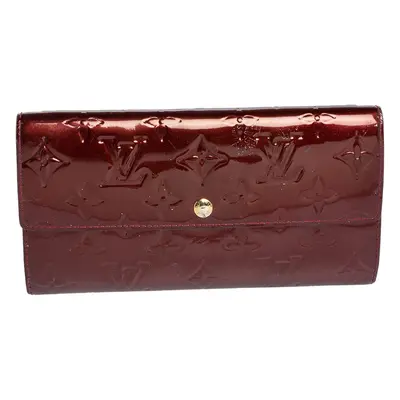 Louis Vuitton Rouge Fauviste Monogram Vernis Sarah Wallet