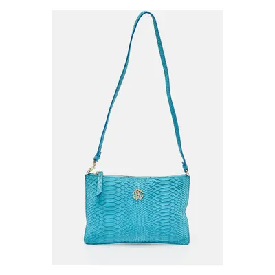 Roberto Cavalli Blue Python Shoulder Bag