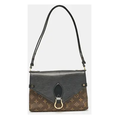 Louis Vuitton Black Epi Leather and Monogram Canvas Saint Michel Bag