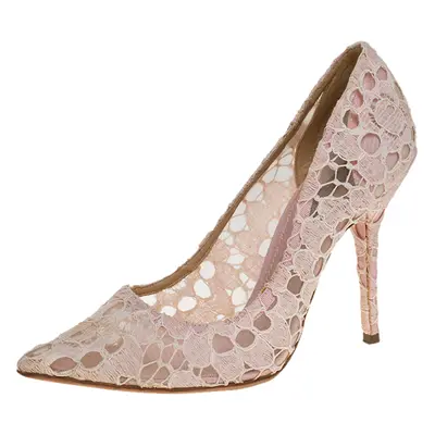 Dolce & Gabbana Beige Lace Pointed Toe Pumps Size