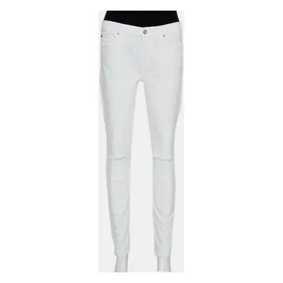 7forallmankind White Denim Skinny Ankle Length Jeans