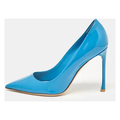 Dior Blue Patent Leather Pointed Toe Pumps Size