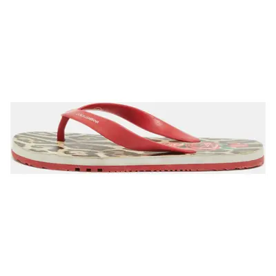 Dolce & Gabbana Red Rubber Thong Flats Size