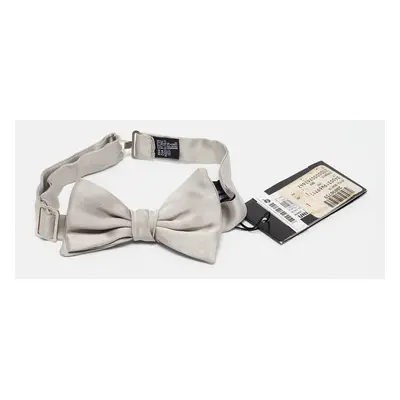 Emporio Armani Grey Satin Silk Bow Tie