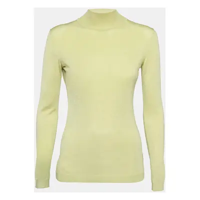 Versace Jeans Couture Lime Green Knit Back Open Sweatshirt