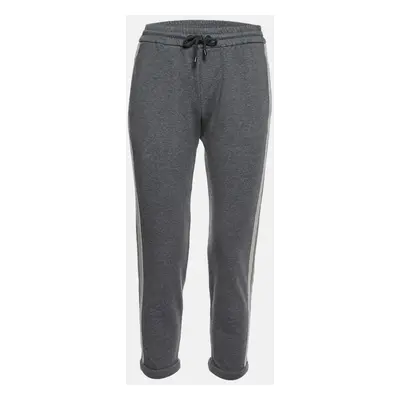 Brunello Cucinelli Grey Cotton Knit Trackpants