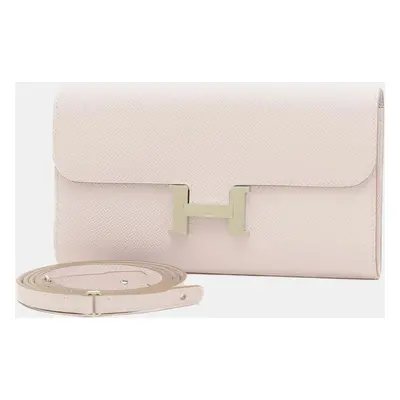 Hermes Pink Epsom Leather Constance To-Go Wallet