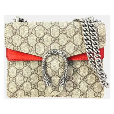 Gucci Beige Red GG Double Chain Crossbody bag