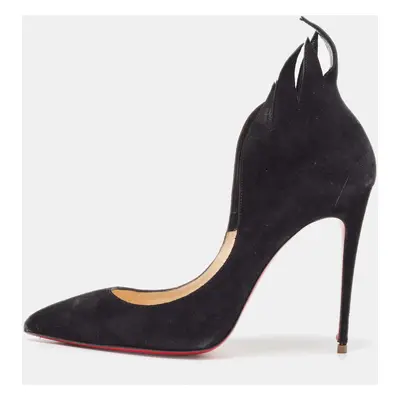 Christian Louboutin Black Suede Victorina Pumps Size 37.5